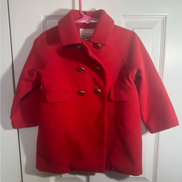 OshKosh B'gosh Other - Dressy! OshKosh B'gosh Bright Red Pea Coat for Girls 3T